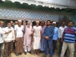 मीरपुर में जनसंपर्क करते कांग्रेसी।