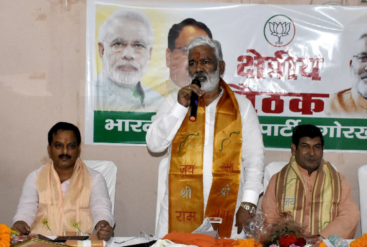 Swatantra Dev Singh sain in gorakhpur mafia scared and UP number one in many schemes of Center