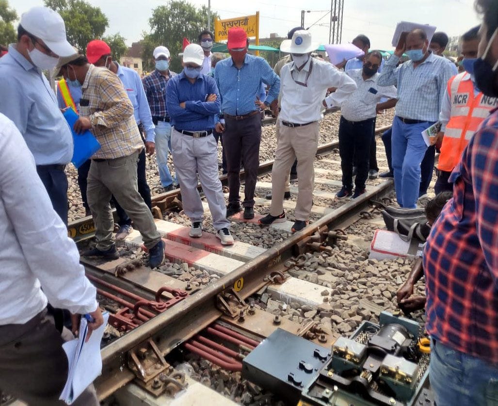 Special train ran from Malasa to Chaura on new track, CRS inspected track doubling