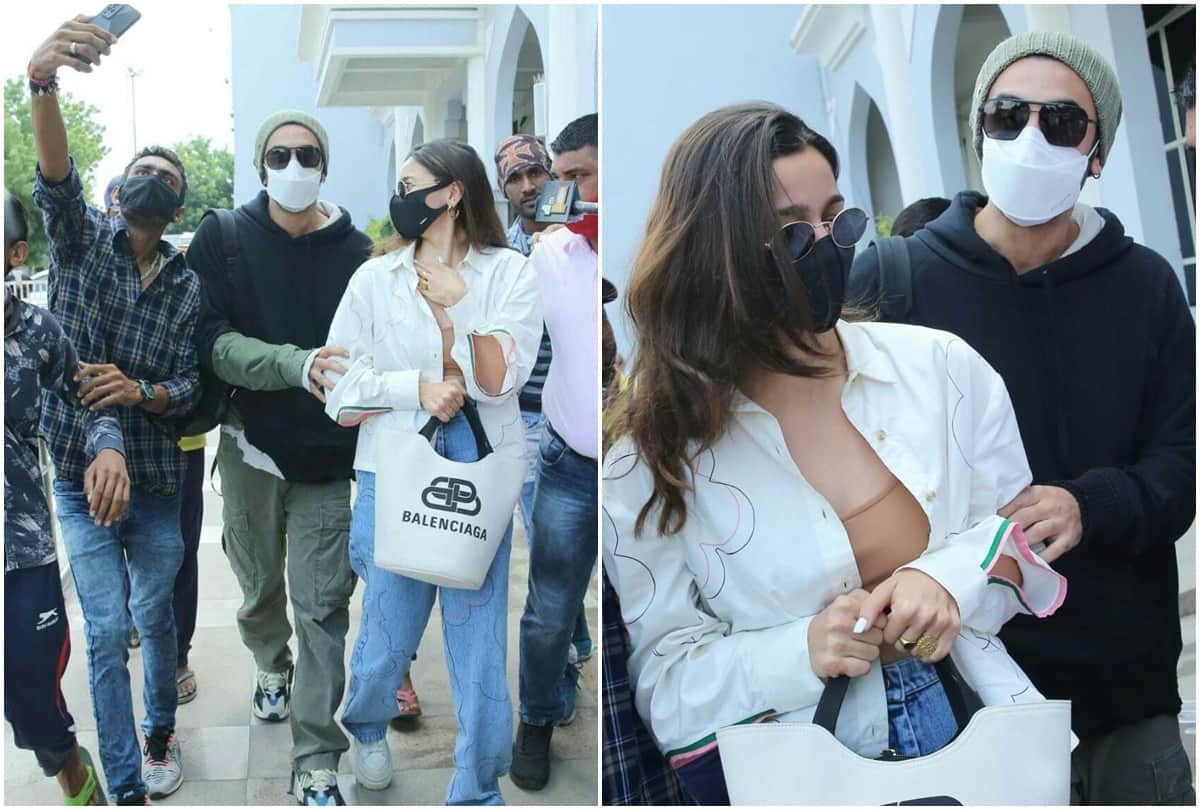 Photos: Ranbir was seen saving Alia from the crowd tremendous bonding was seen in the pictures that surfaced
