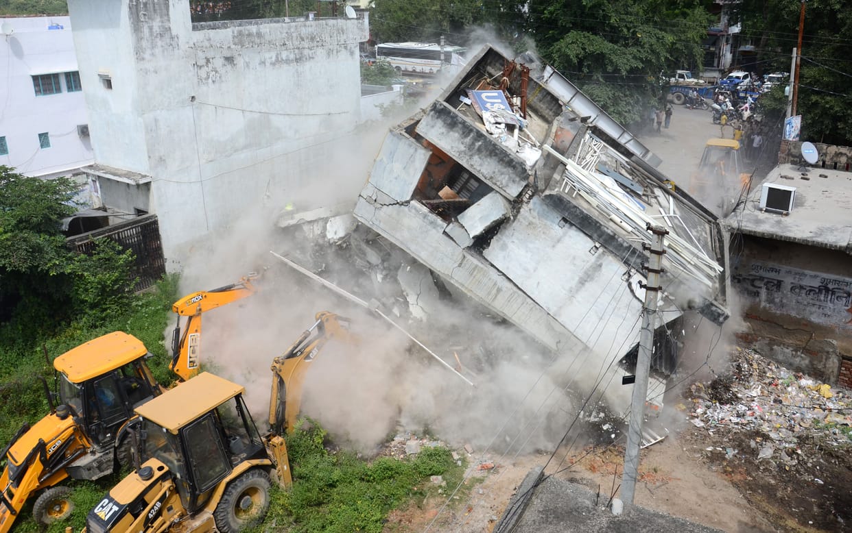 house and showroom demolished by BDA