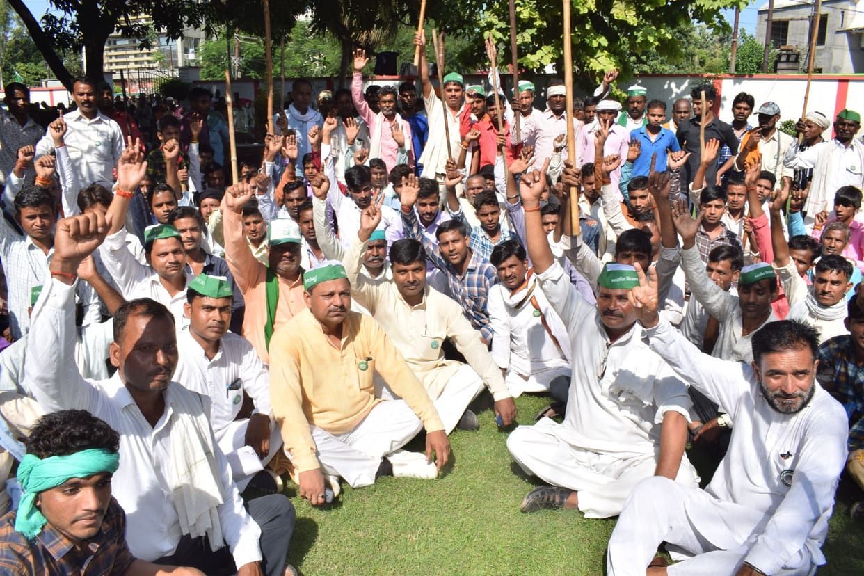 Farmers protest