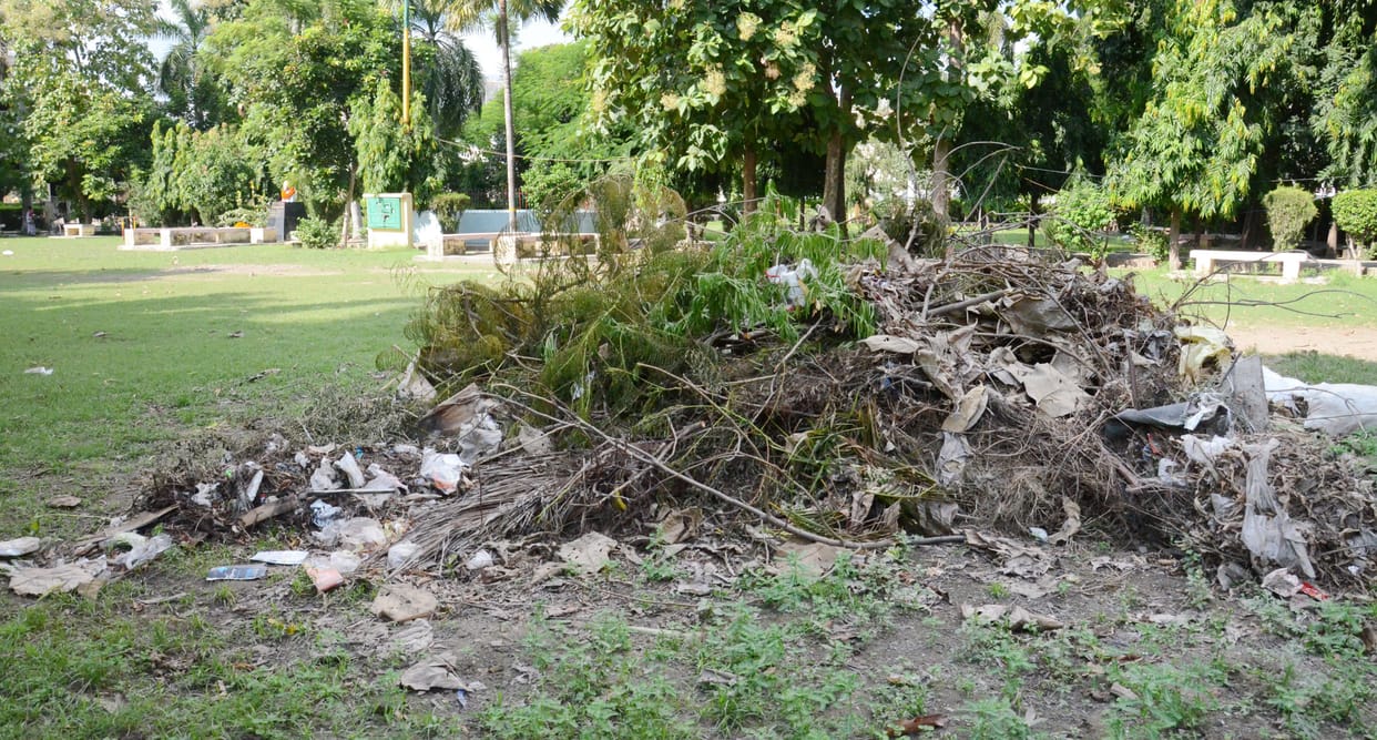 no sanitation in shahid bhagat singh park