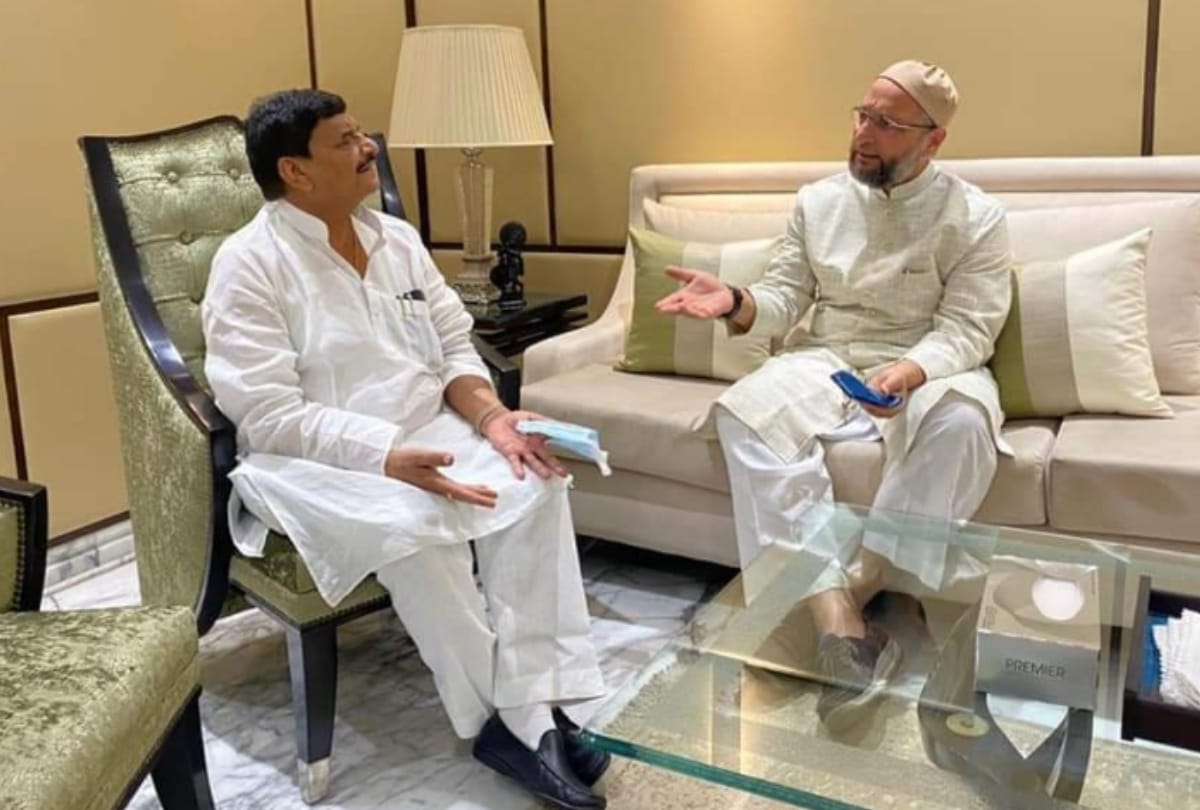 Preparation for UP elections: Owaisi and Rajbhar reached Shivpal's house, hopes of alliance between small parties increased