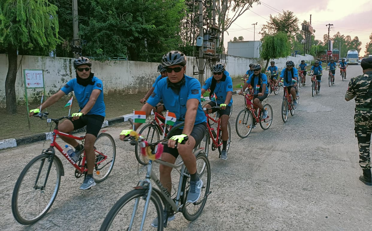 Sashastra Seema Bal's cycle tour reaches Ambala, will leave for Karnal today