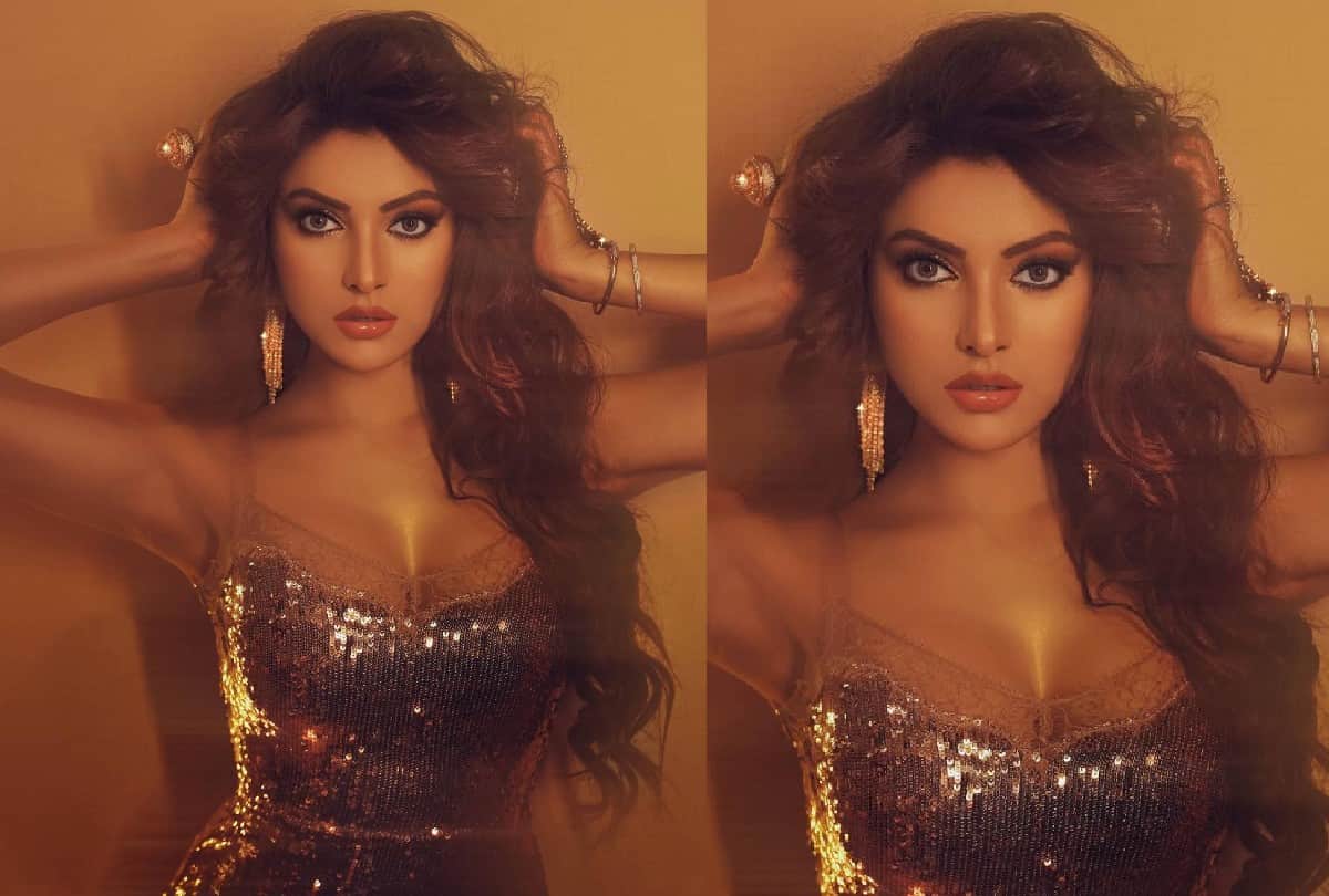 urvashi Rautela Bold Photoshoot in Golden Gown
