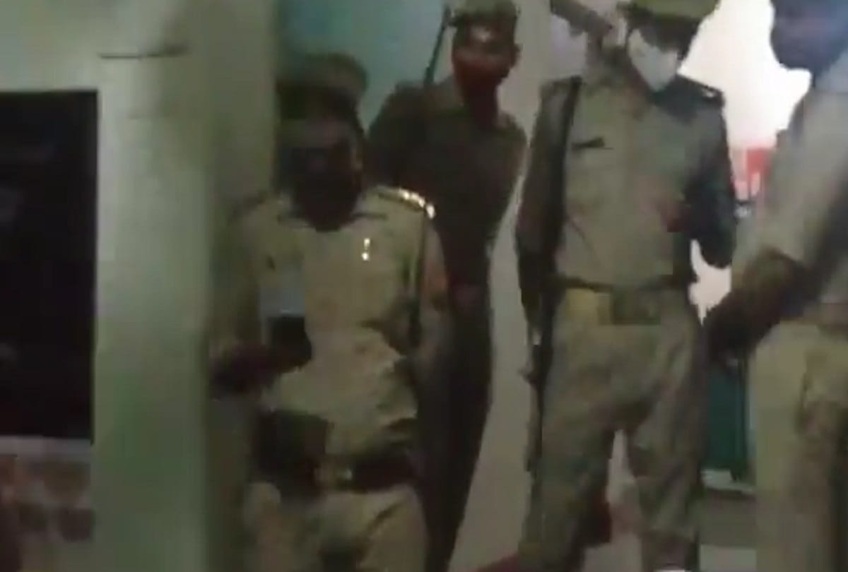 Video of BJP worker's indecency with SI goes viral