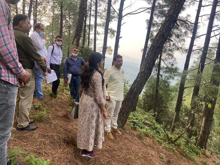 Land marked for Atal Adarsh ??School in Kotli area, mandi