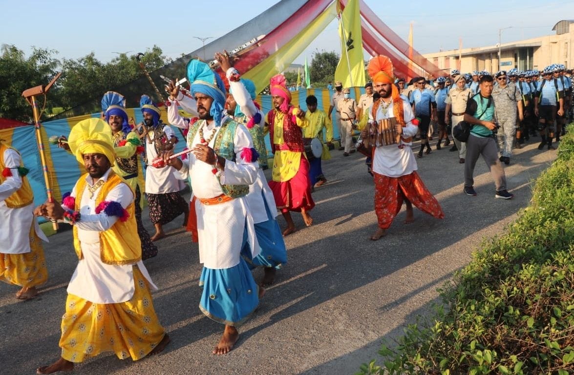 Welcome to the cycle rally at the CRPF camp
