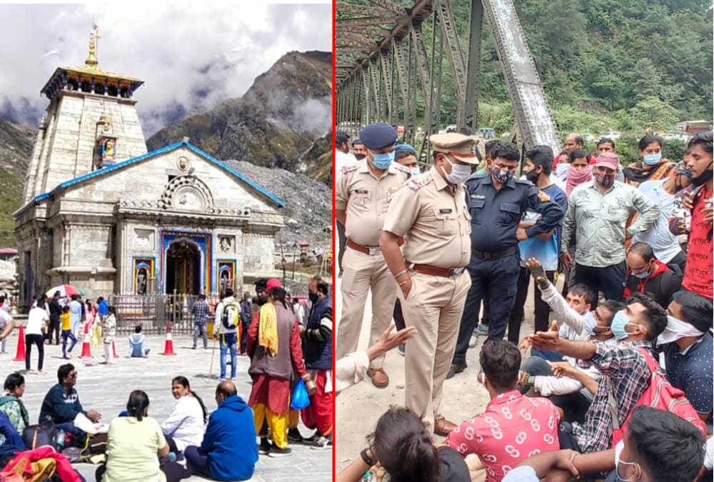 Chardham Yatra 2021: Pilgrims Sit on Protest after Stop for Go Kedarnath without Epass Photos