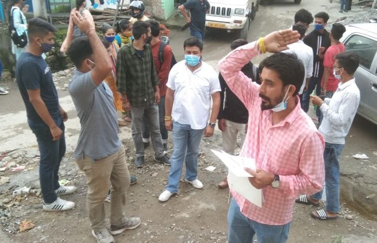 NSUI, Youth congress rally in Dharampur, mandi