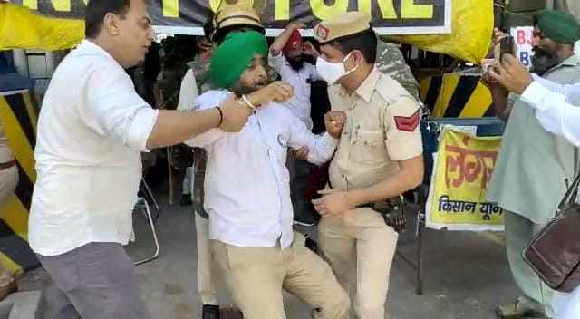 The police took the farmers to the police station for fear of protesting against the CM.