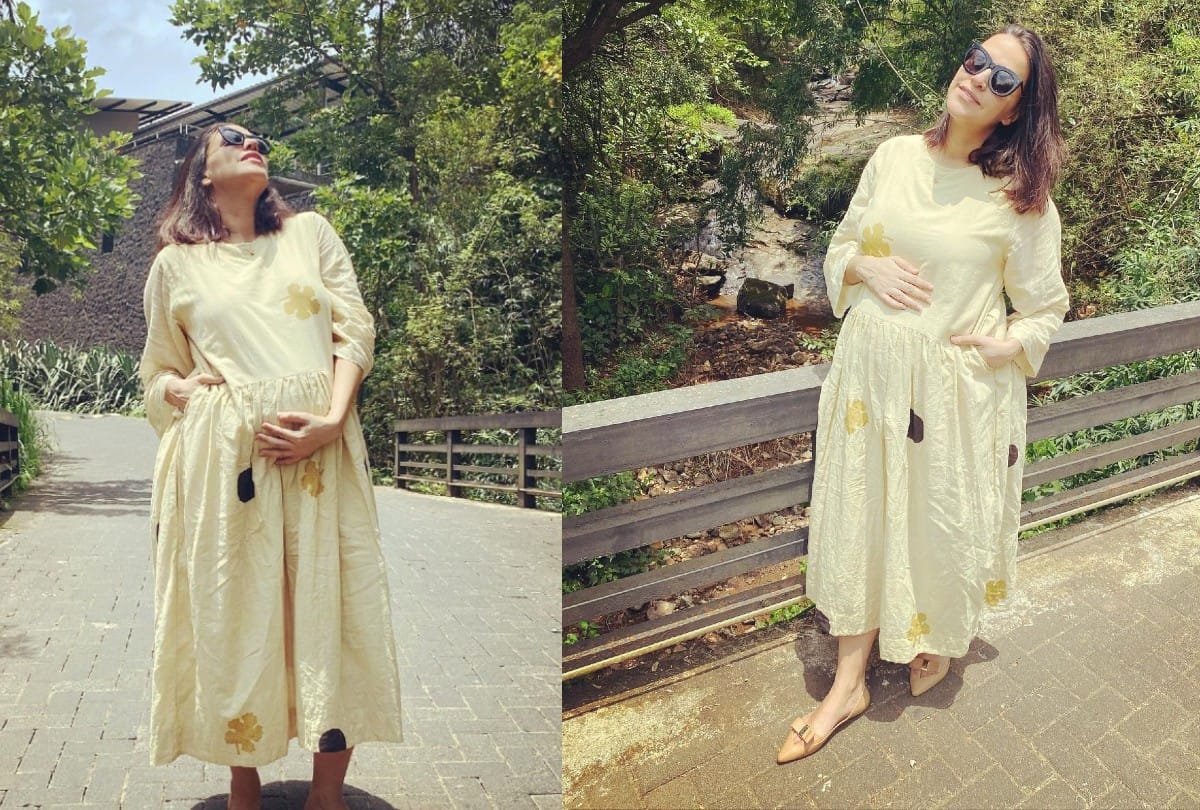 Pregnancy Fashion Tips From Neha Dhupia Maternity Fashion in Traditional Outfits
