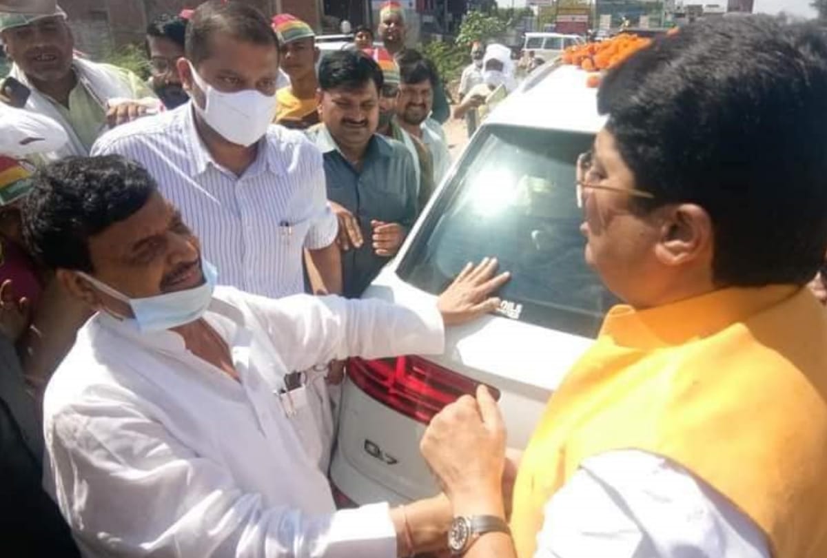 Shivpal yadav meets raja Bhaiya in lucknow