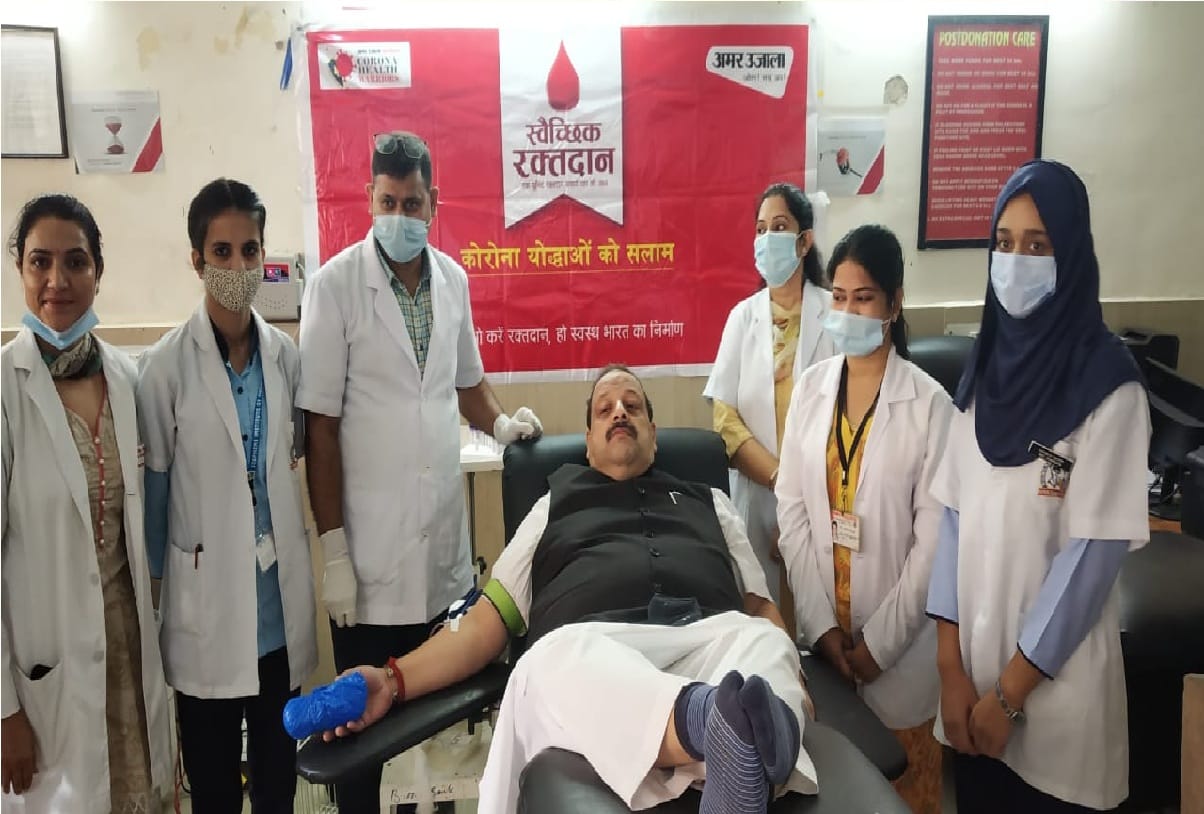 Amar Ujala Foundation blood donation camp in Jammu and Kashmir donors showed enthusiasm