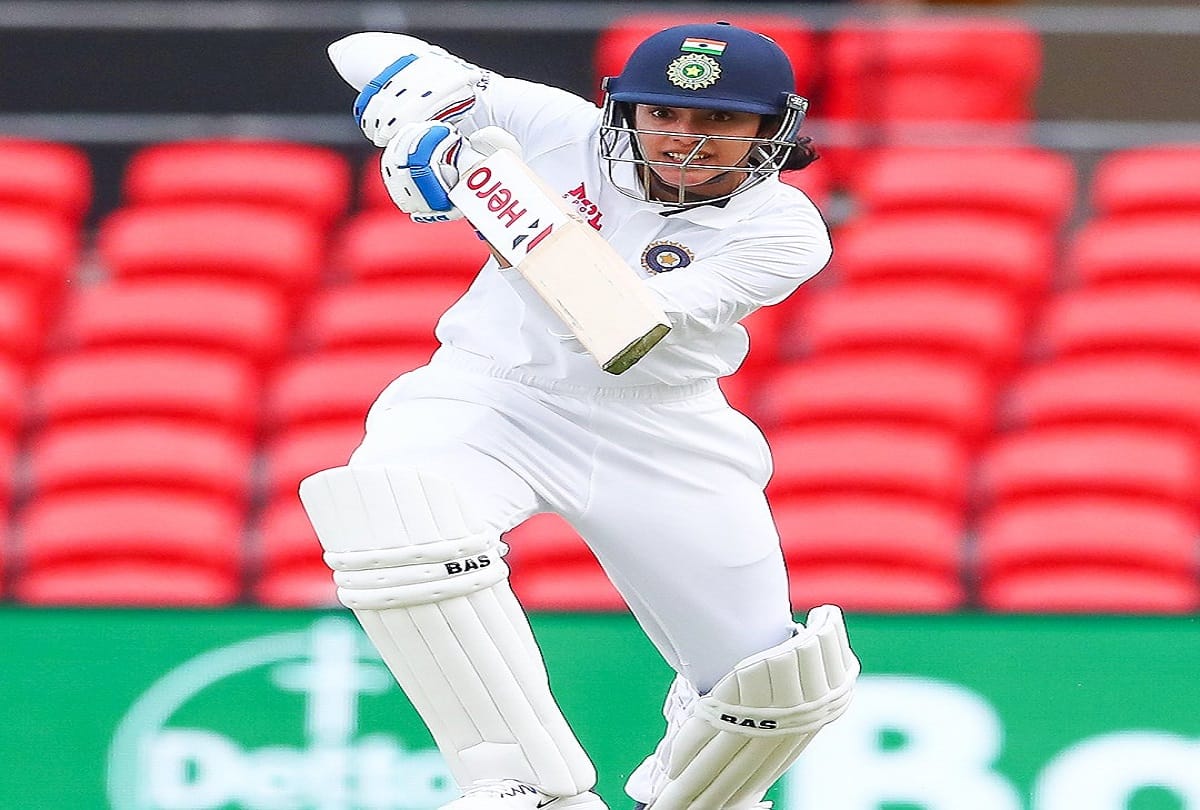 INDW vs AUSW Smriti Mandhana created history by scoring a century against australia Pink ball test first Indian woman cricketer to achieve this feat