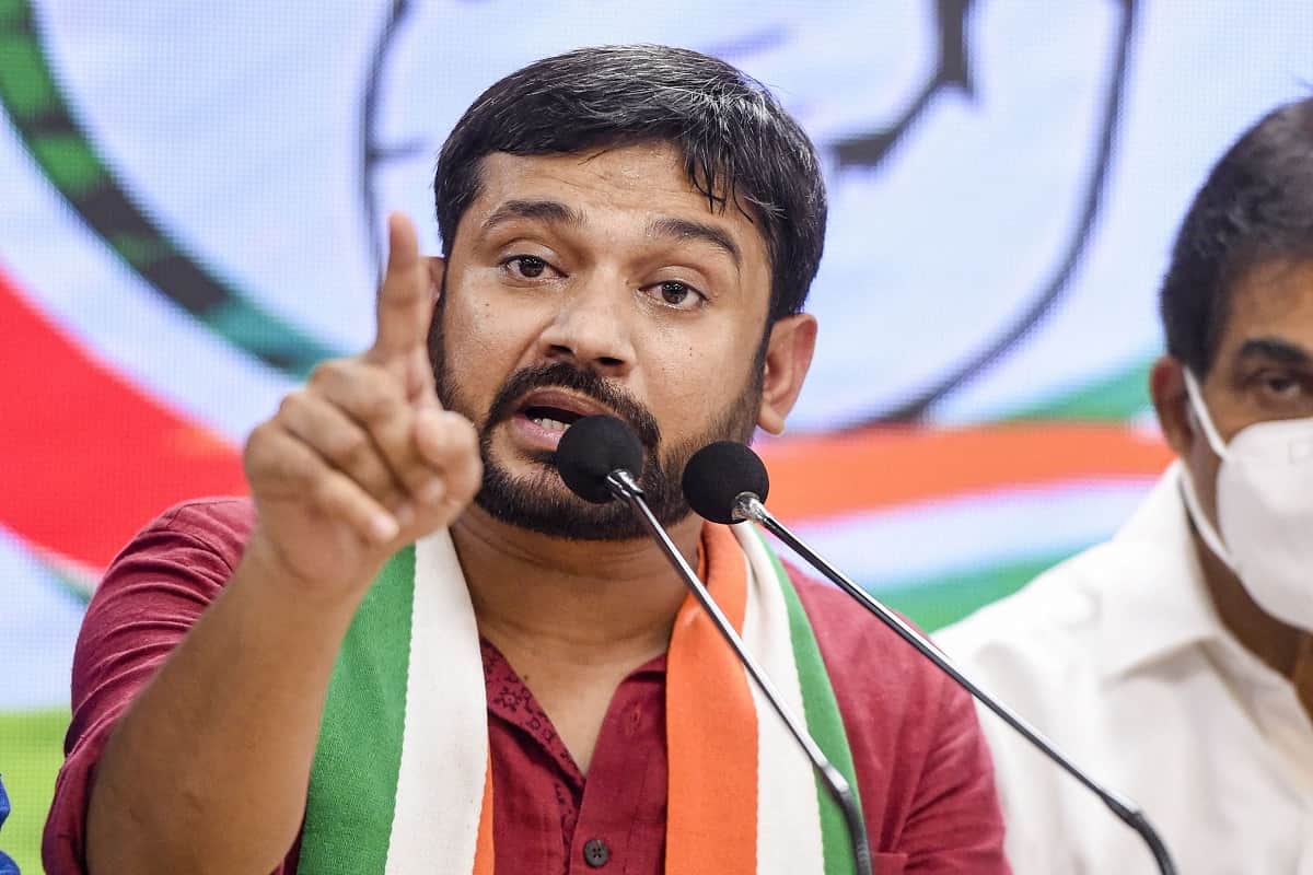 Congress leader Kanhaiya Kumar faces slogans supporting Agnipath at protest rally