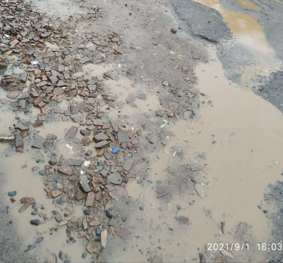 Pothholes in Road