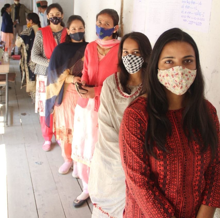 75.24 percent voting in the second phase of panchayat elections in Pangi