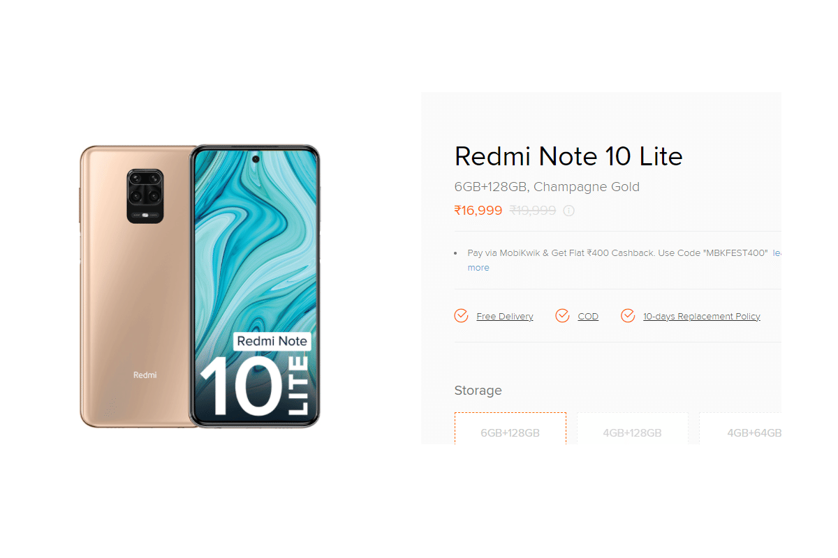 Redmi Note 10 Lite