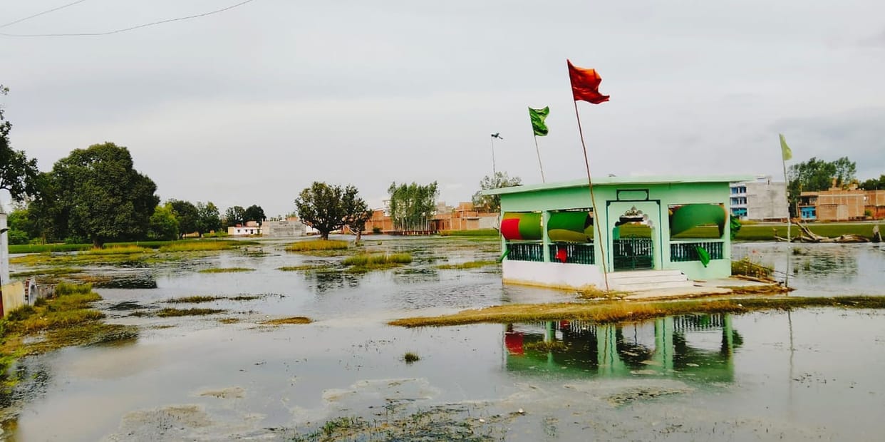 Ten thousand population upset due to waterlogging