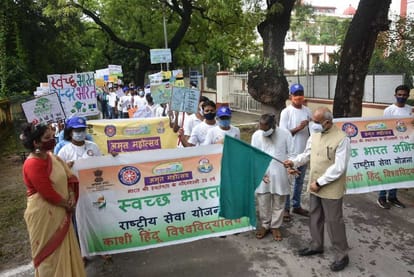 Mahatma Gandhi and lal bahadur Shastri Jayanti celebrated in varanasi