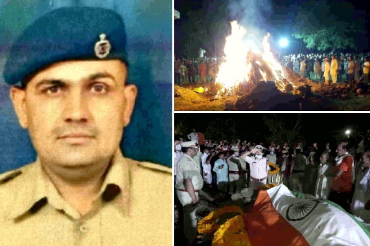 Haryana police Martyr Jawan Sandeep cremated with state honors at his native village in Sonipat