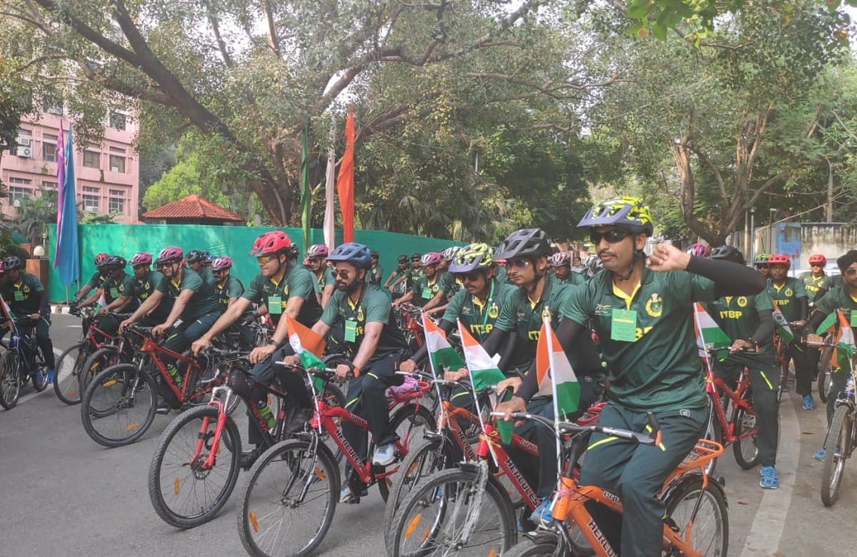 Amrit Mahotsav of Azadi: 10 cycle rallies of ITBP reached Rajghat after covering a distance of 16 thousand kilometers