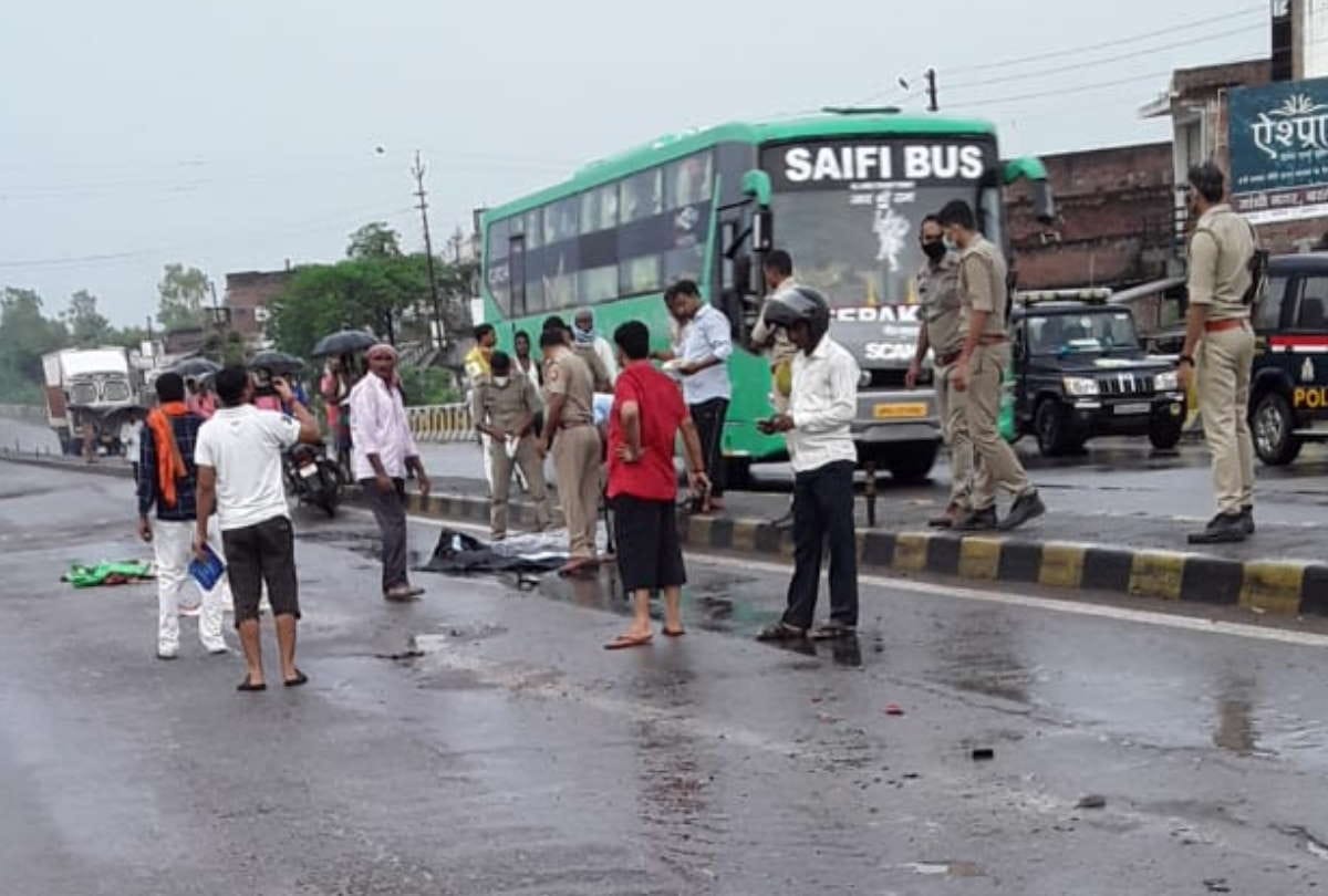 boy died in road accident at basti by truck