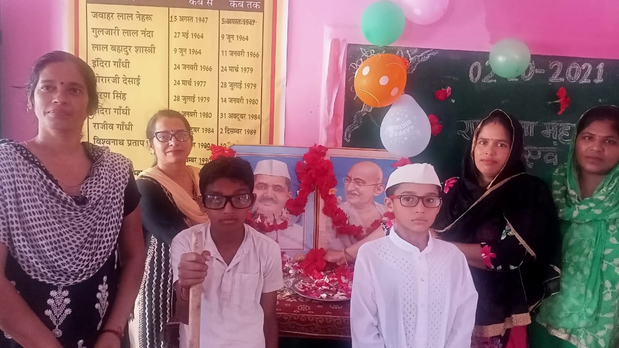 Gandhi and Shastri Jayanti celebrated with pomp in educational institutions