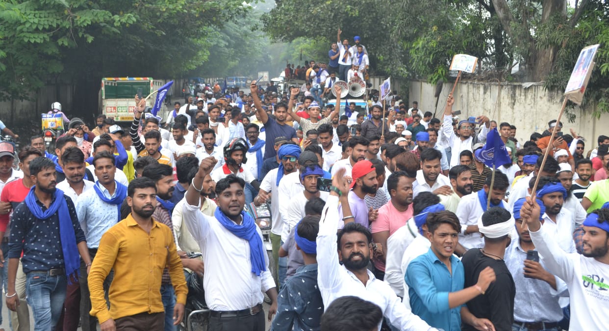 Bhim Army protest for release of Maulana