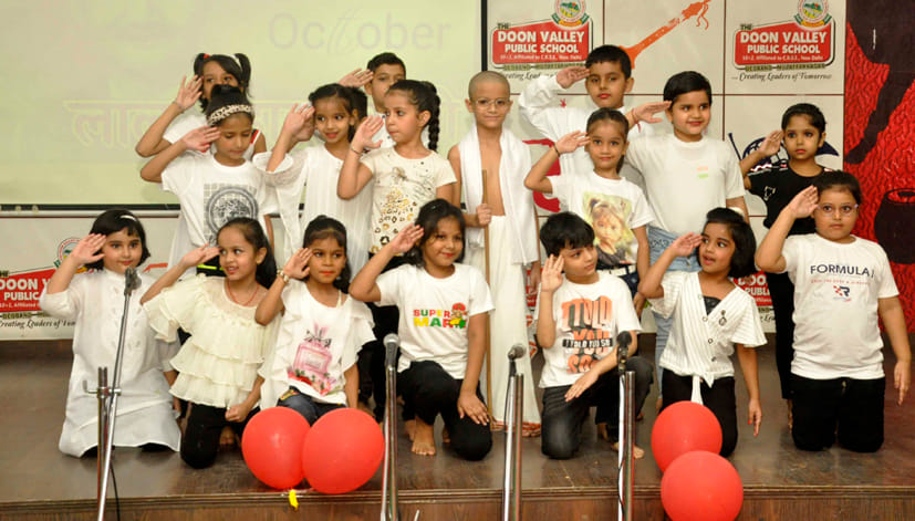 Gandhi and Shastri remembered in schools