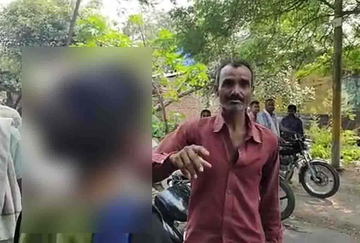 Hardoi: girl ran and beat middle-aged man who was molesting in tempo, police arrested accused