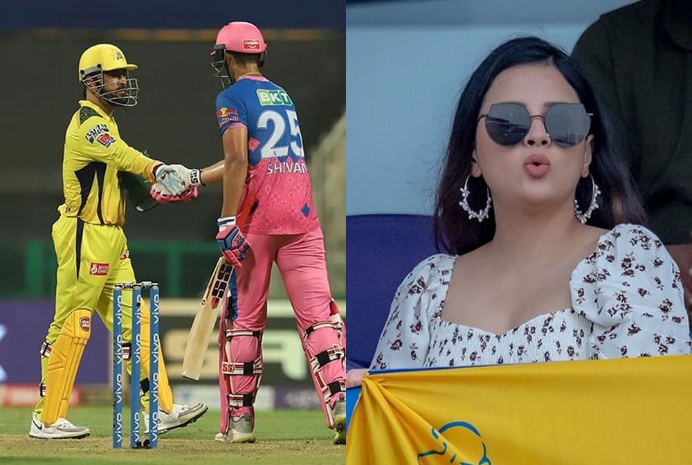 RR vs CSK, IPL 2021: rajasthan royals beats Chennai Super Kings by 7 wickets, after loss  MS Dhoni wife Sakshi Dhonis reaction, see Pics