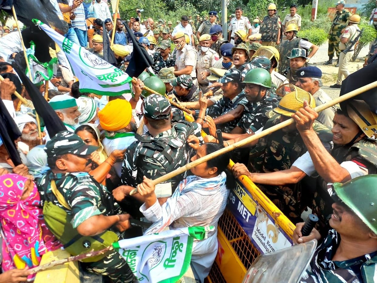 farmer protest for dy. cm dushyant choutala in jhjhar