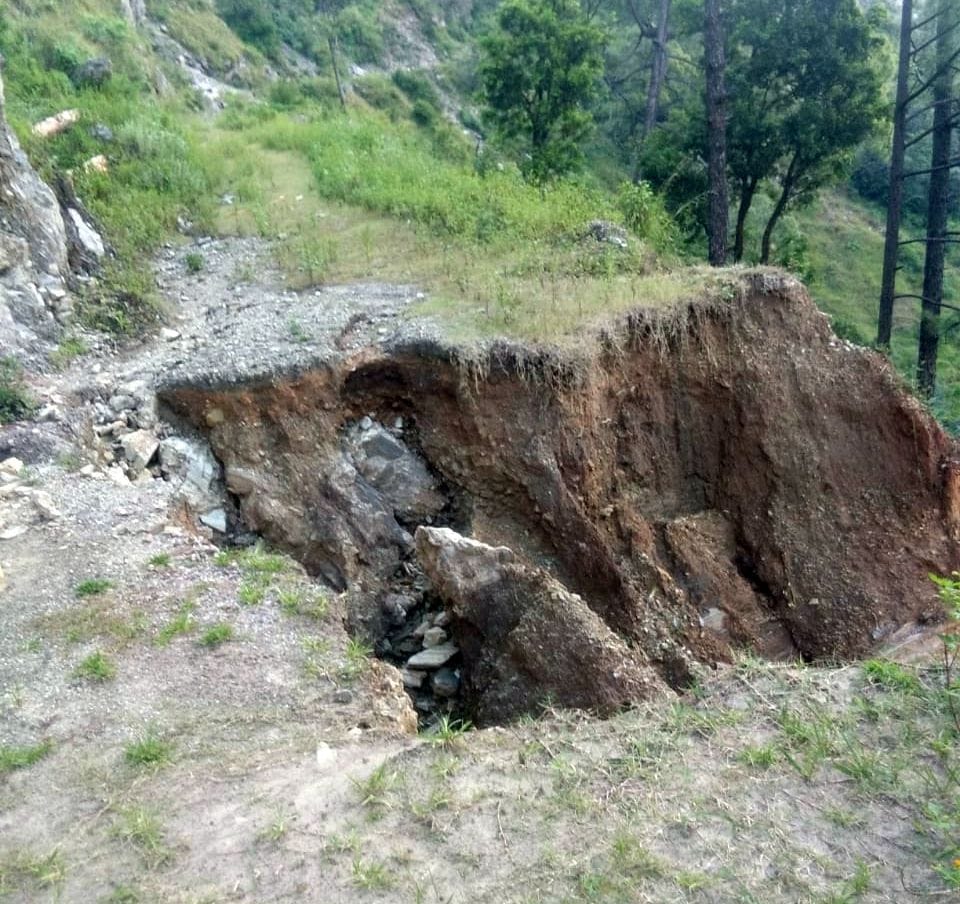 Landslide in hupuli Road