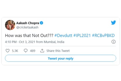 Controversial decesion of third umpire in PBKS and RCB match see twitter reactions