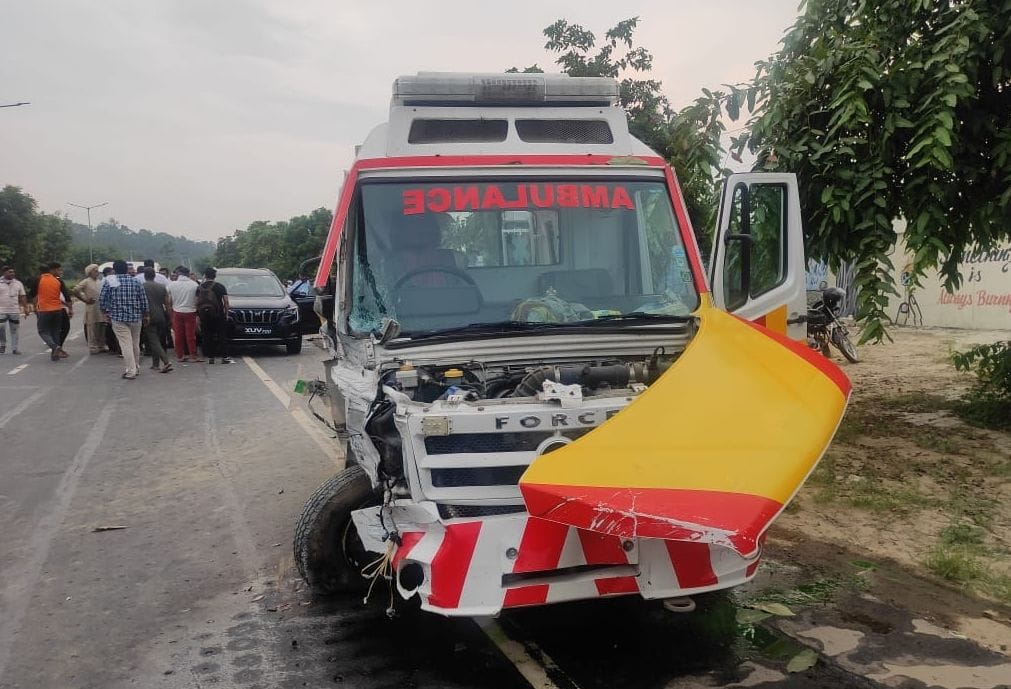 The ambulance driver hit the bike, the young man died
