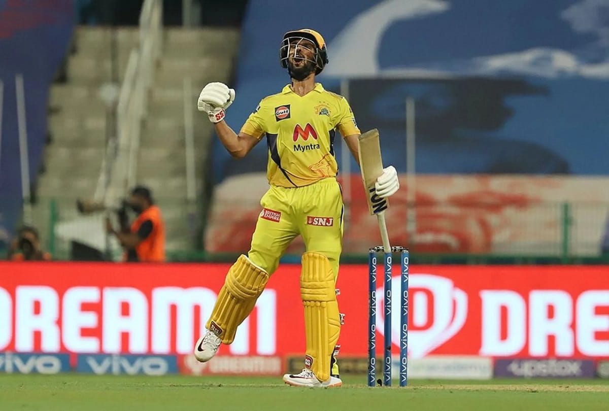 IPL 2021 CSK batter Ruturaj Gaikwad started celebrating before completing his century against Rajasthan Royals
