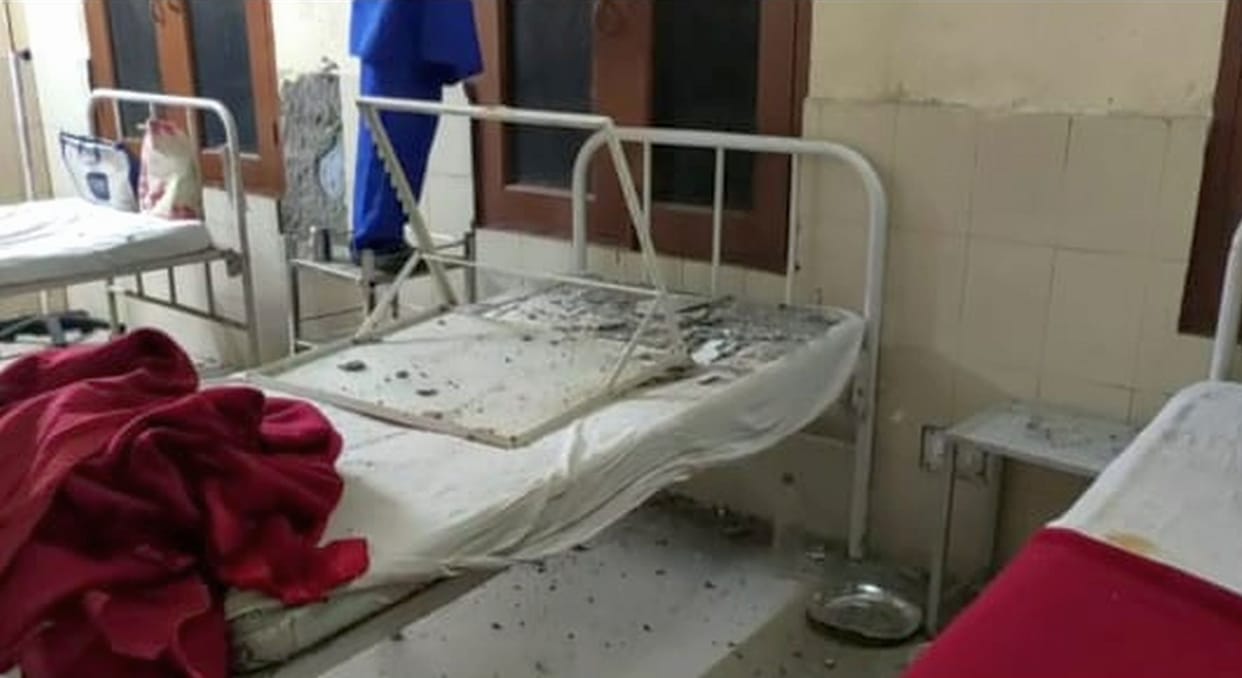 plaster fell on patients