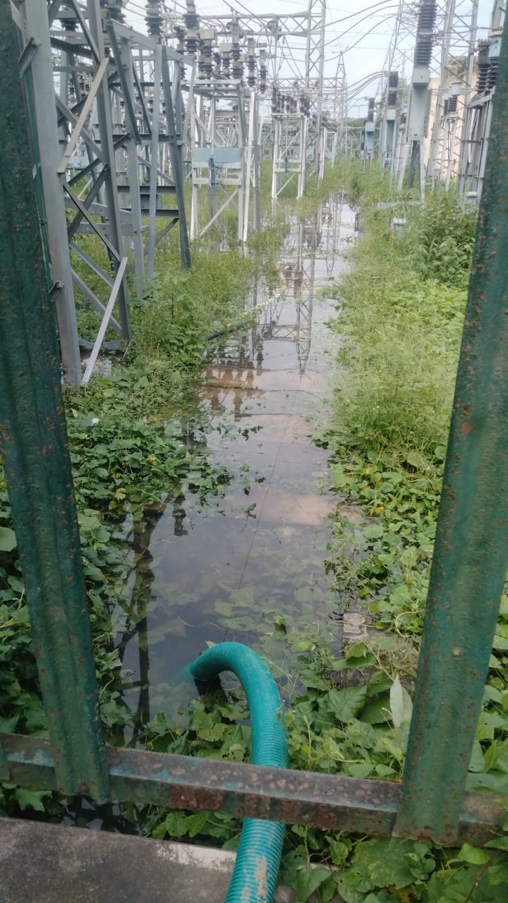Waterlogging in many substations due to incessant rains