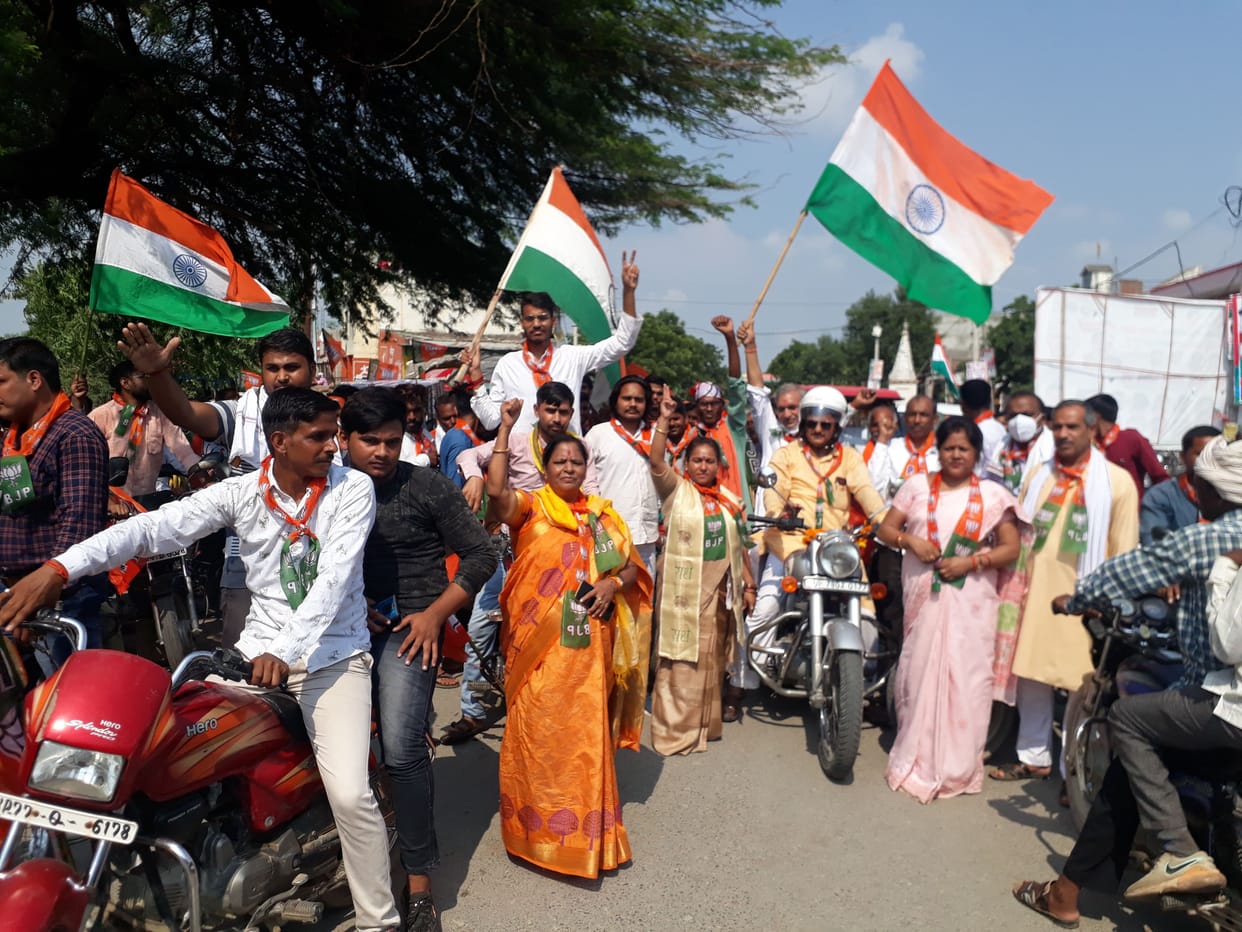 BJP members took out tiranga yatra in 17 mandals, chanted Bharat Mata's cheers