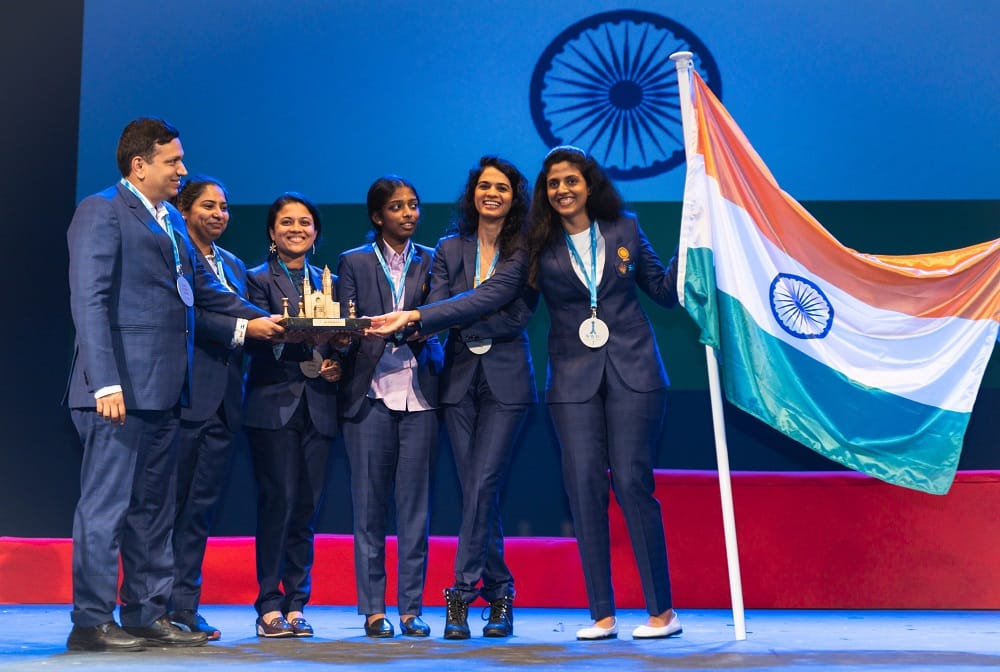 India win first-ever medal, a silver at World Womens Team Chess Championship