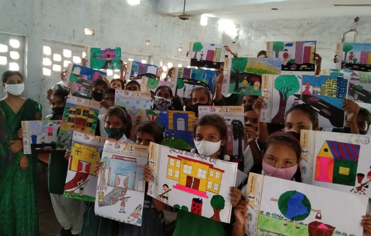 Children told the importance of cleanliness through drawing