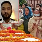 श्रद्धाजंलि देते परिवार के लोग