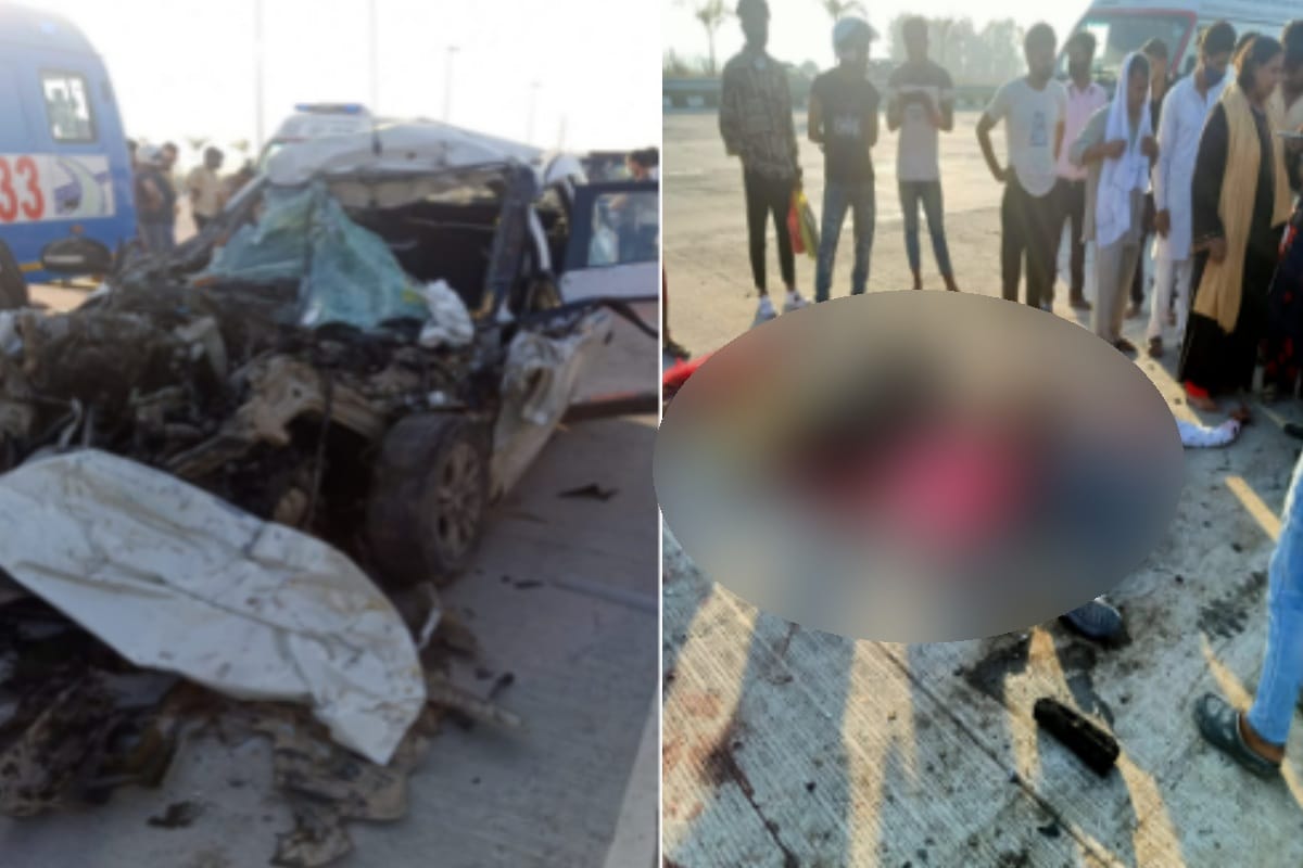 five people from Bijnor died in an accident today on delhi meerut express way