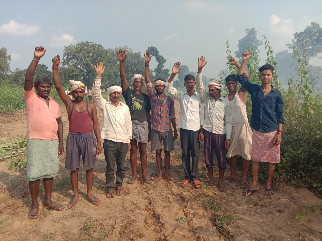 Villagers demonstrated to clear the cremation site