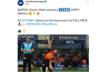hyderabadd pacer umran malik made records in debute match bowled fastest bowl by an indian in IPL