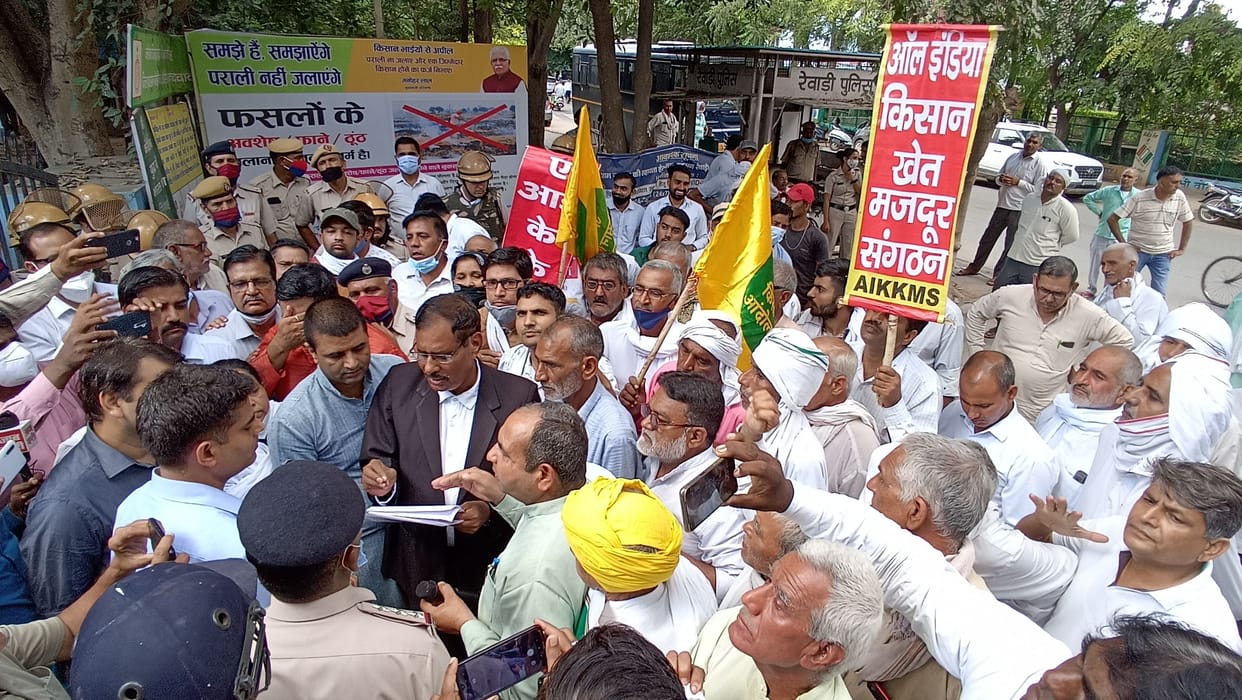 Farmers protest against killing of farmers in Lakhimpur Kheri