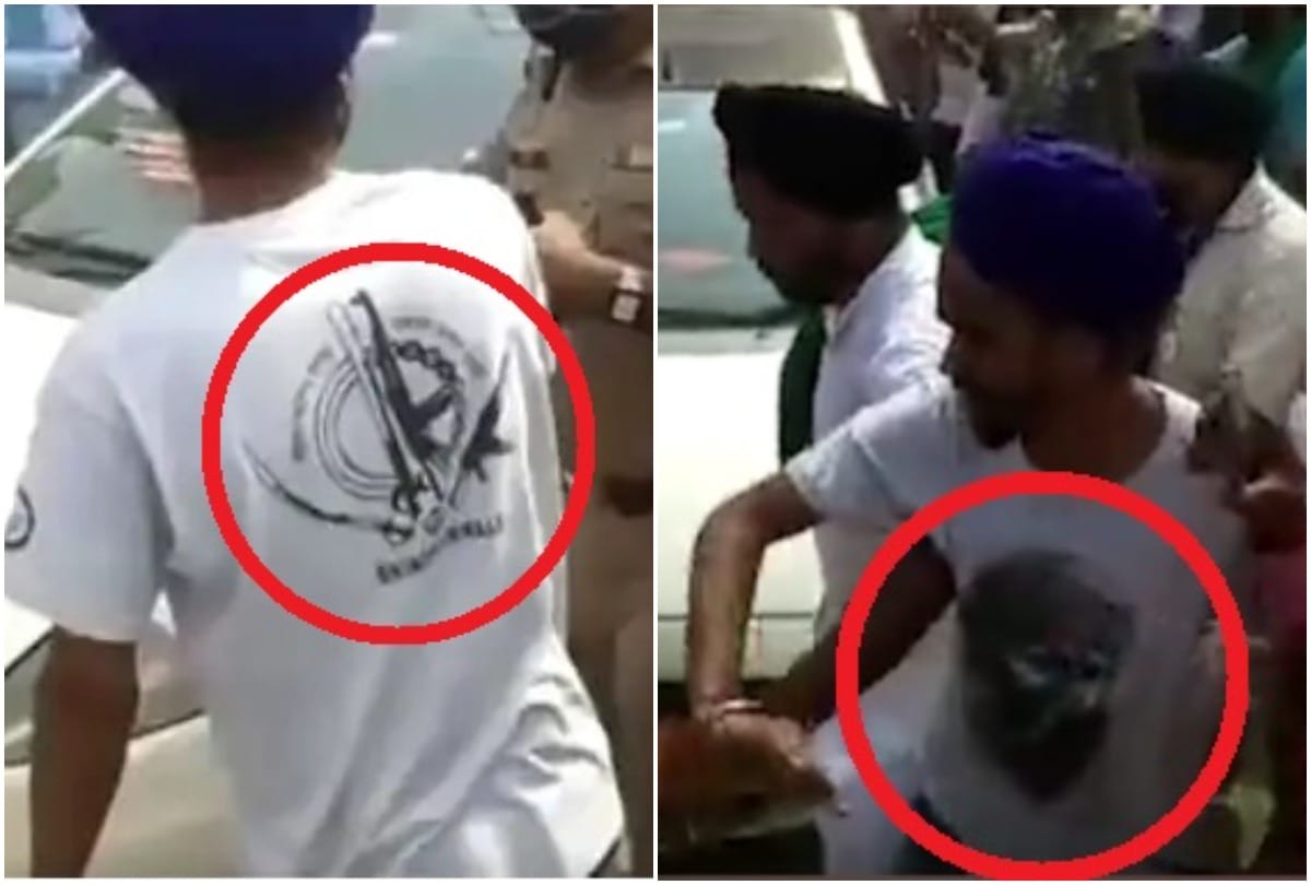 Lakhimpur Kheri Violence update some attackers seen in Bhindrawala Tshirts video goes viral on social media